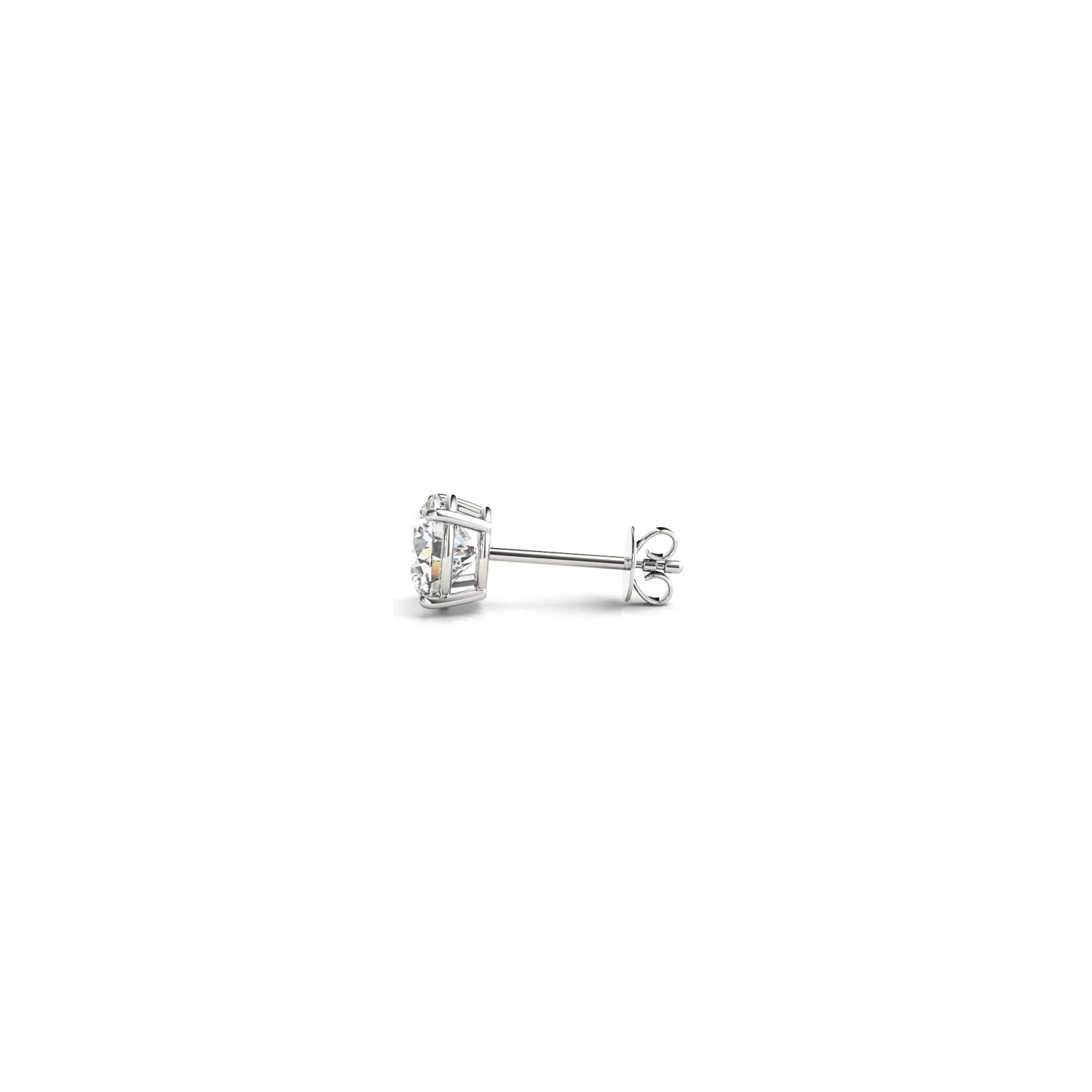 1/2 cttw Lab Grown Round Diamond Stud Earrings 14k White Gold (G/VS2) - Image 2