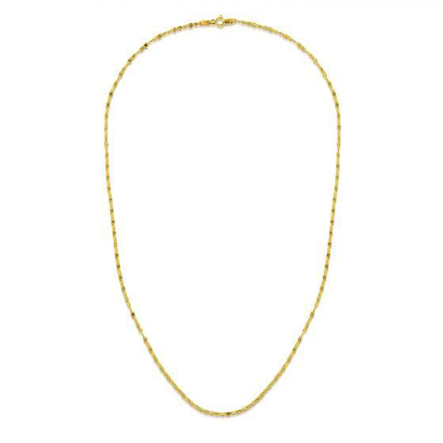 1.7mm 14k Yellow Gold Sparkle Valentino Chain - Image 2