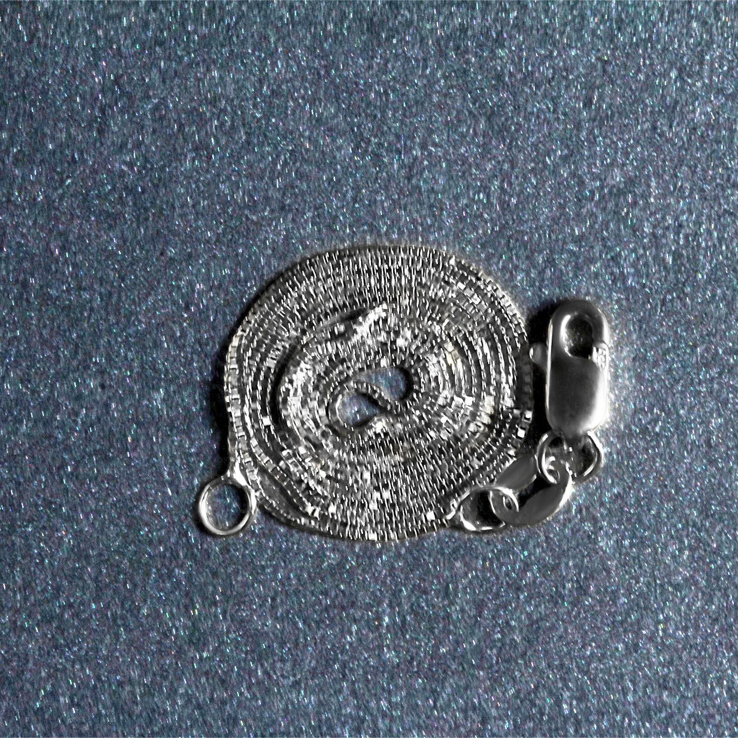 10k White Gold Classic Box Chain 0.45mm - Image 6
