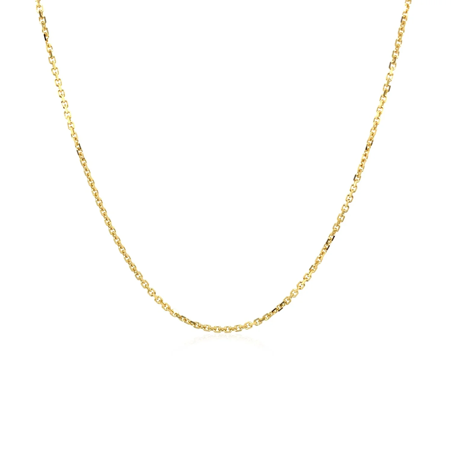 10k Yellow Gold Adjustable Cable Chain 0.9mm - Image 2