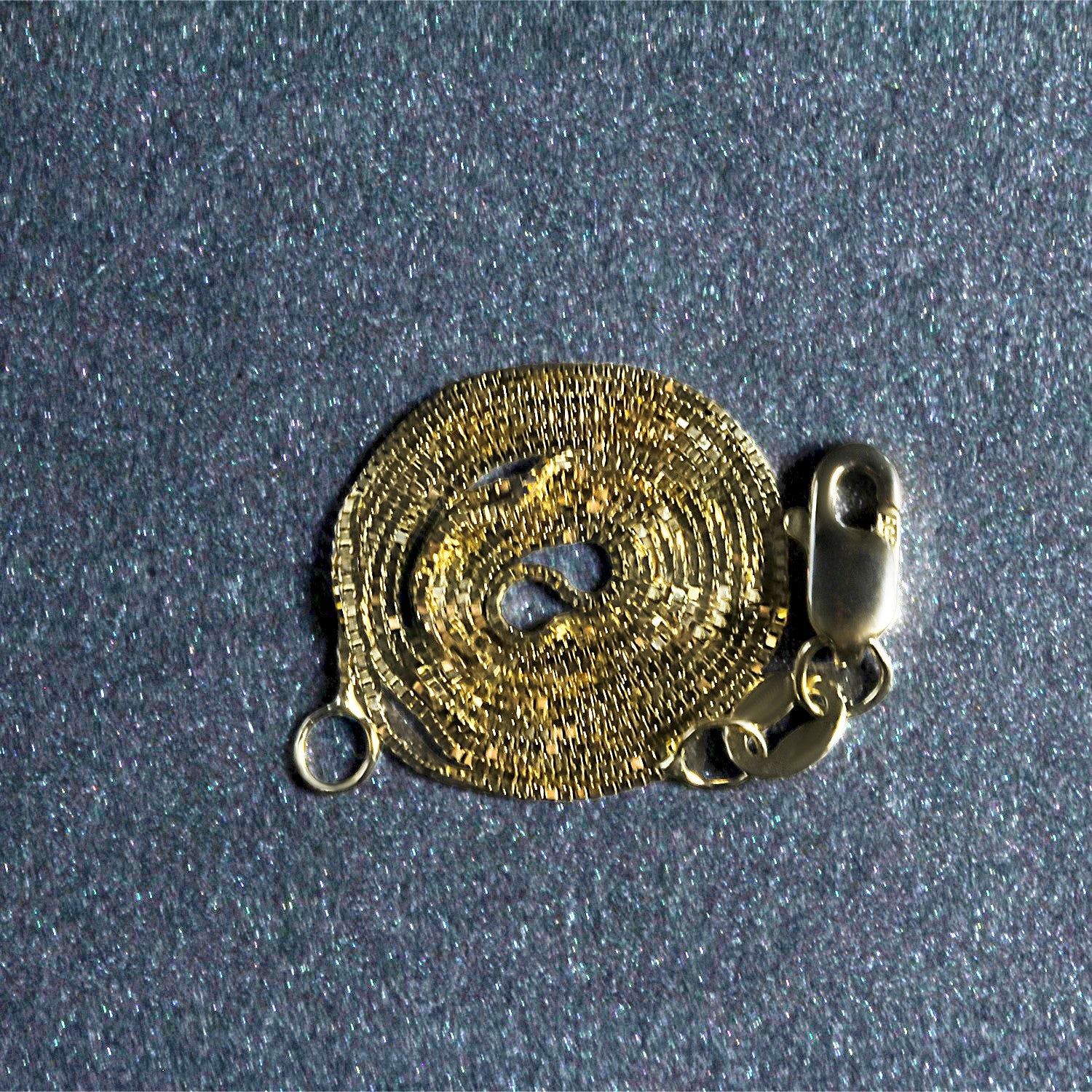 10k Yellow Gold Classic Box Chain 0.45mm - Image 6