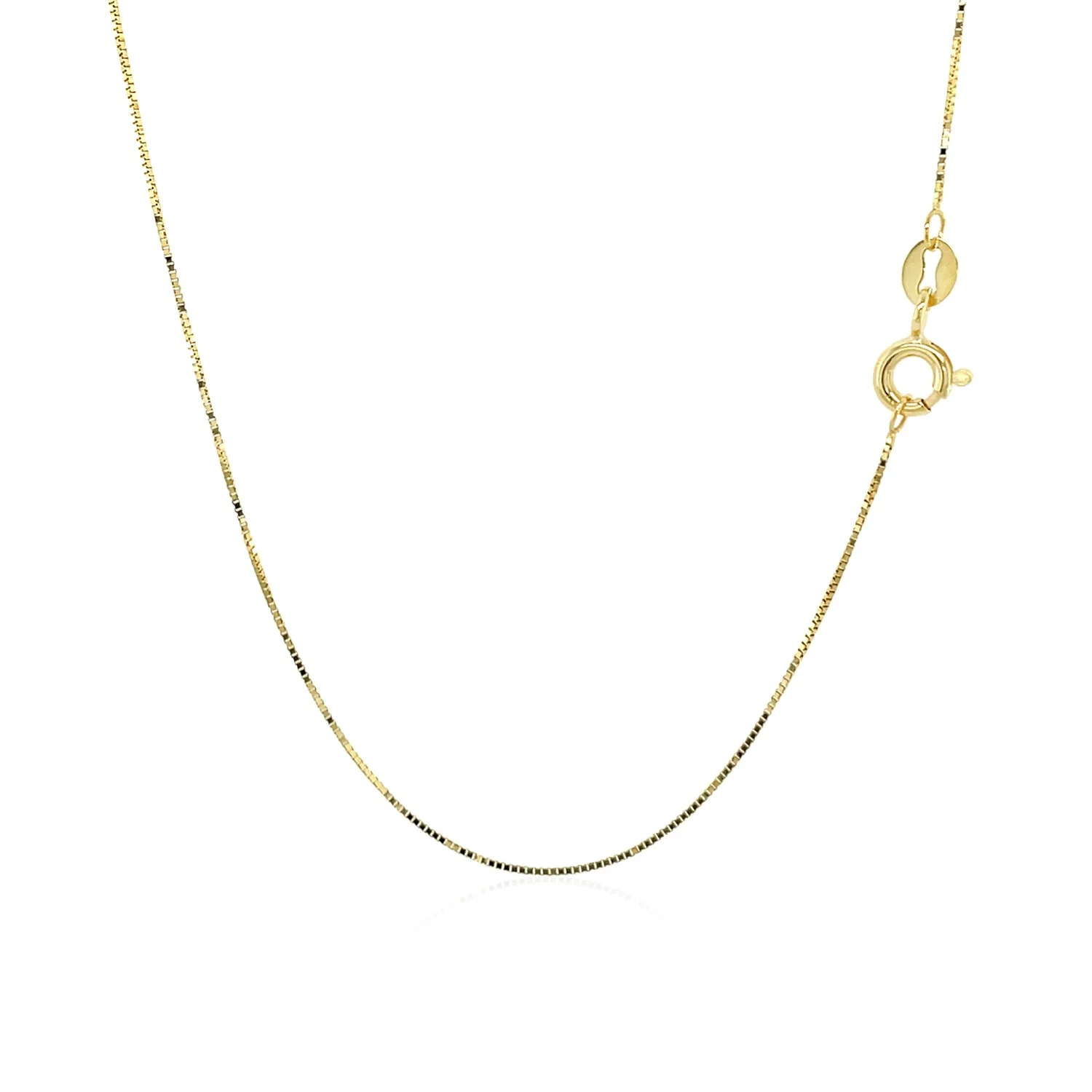 10k Yellow Gold Classic Box Chain 0.45mm - Image 3