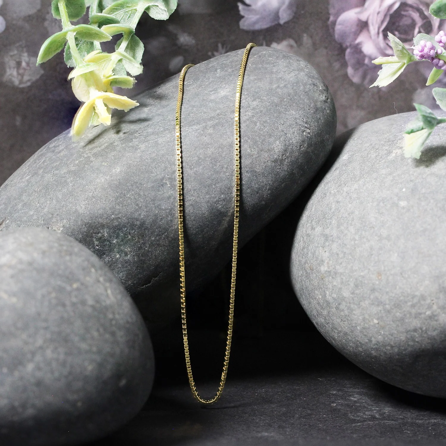 10k Yellow Gold Classic Box Chain 1.0mm - Image 4
