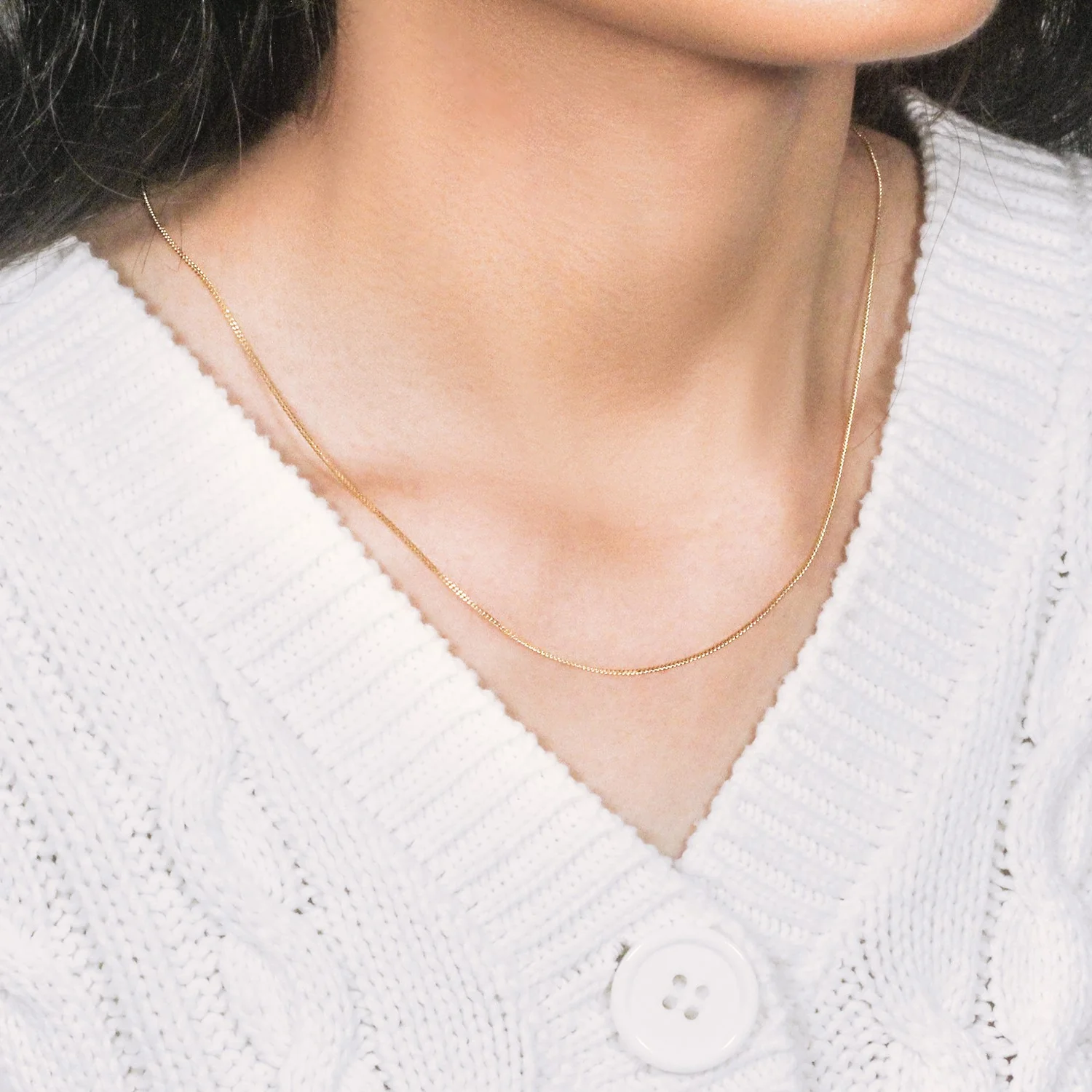 10k Yellow Gold Gourmette Chain 1.0mm - Image 7