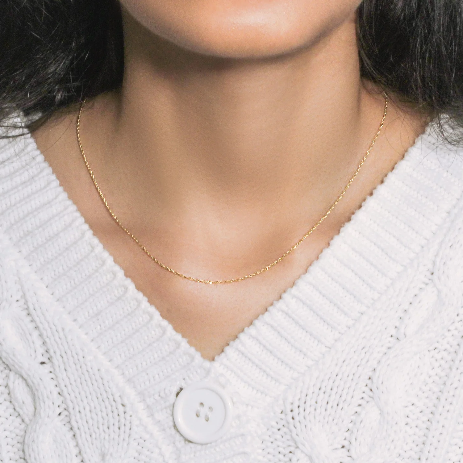 10k Yellow Gold Singapore Chain 1.0mm - Image 8