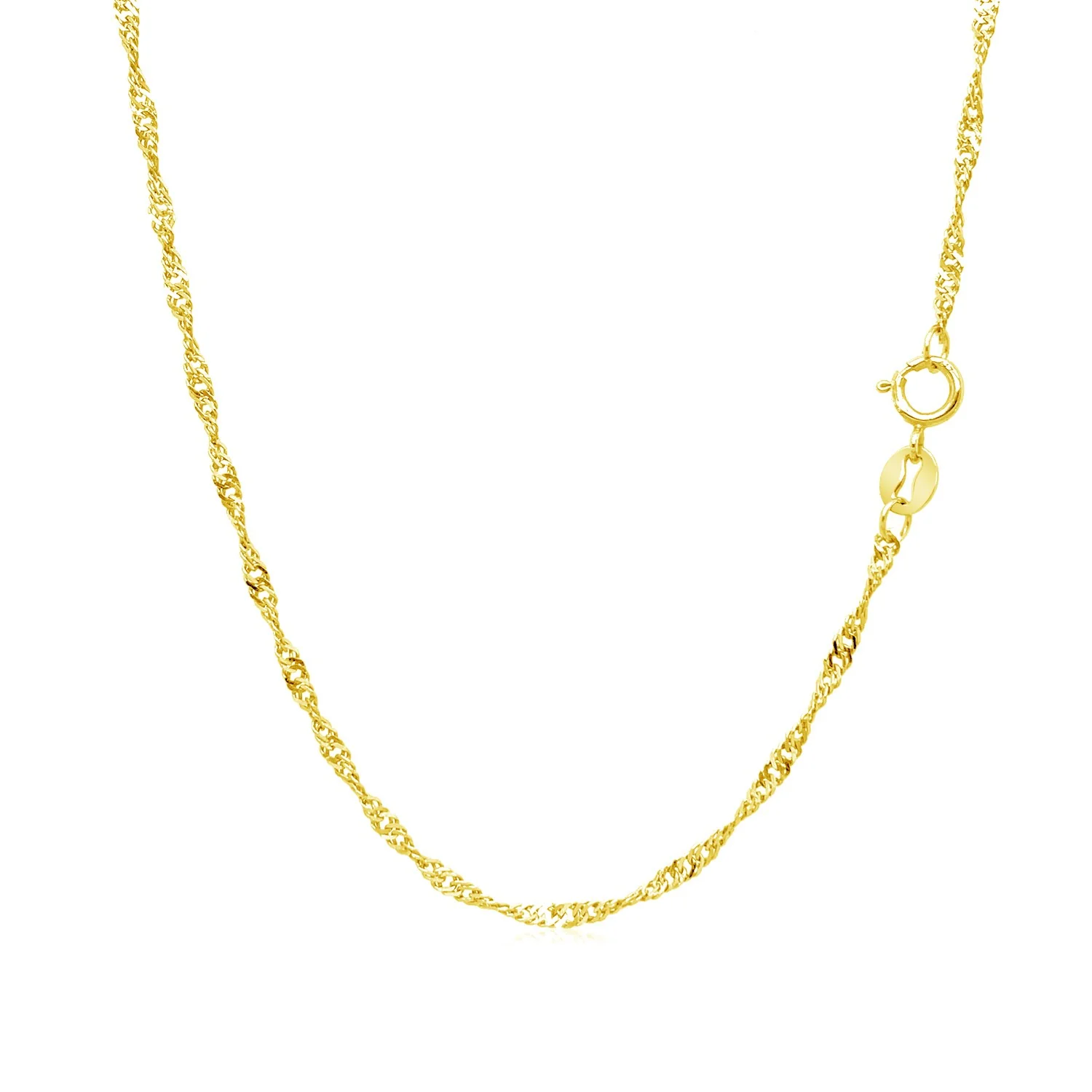 10k Yellow Gold Singapore Chain 1.5mm - Image 3