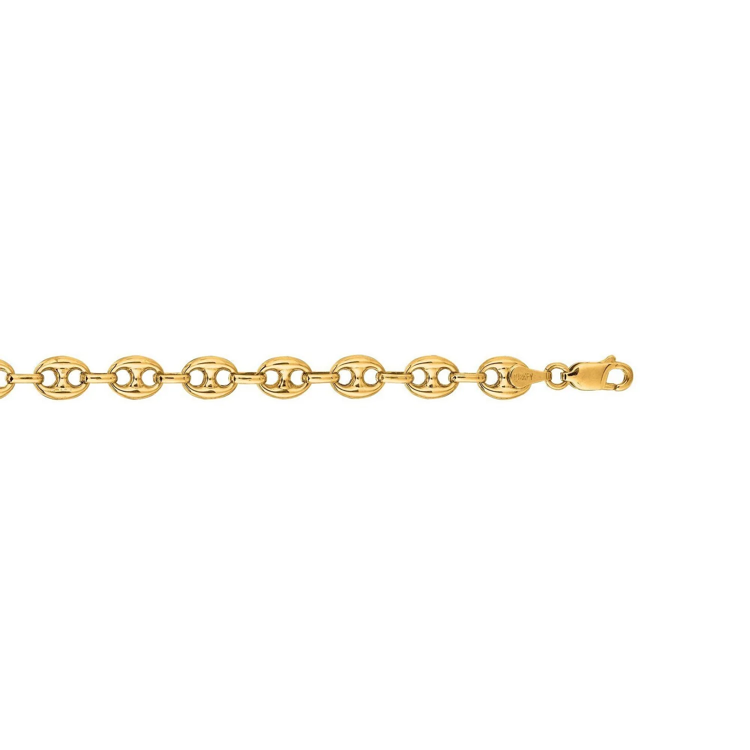 11.0mm 14k Yellow Gold Puffed Mariner Link Chain - Image 27