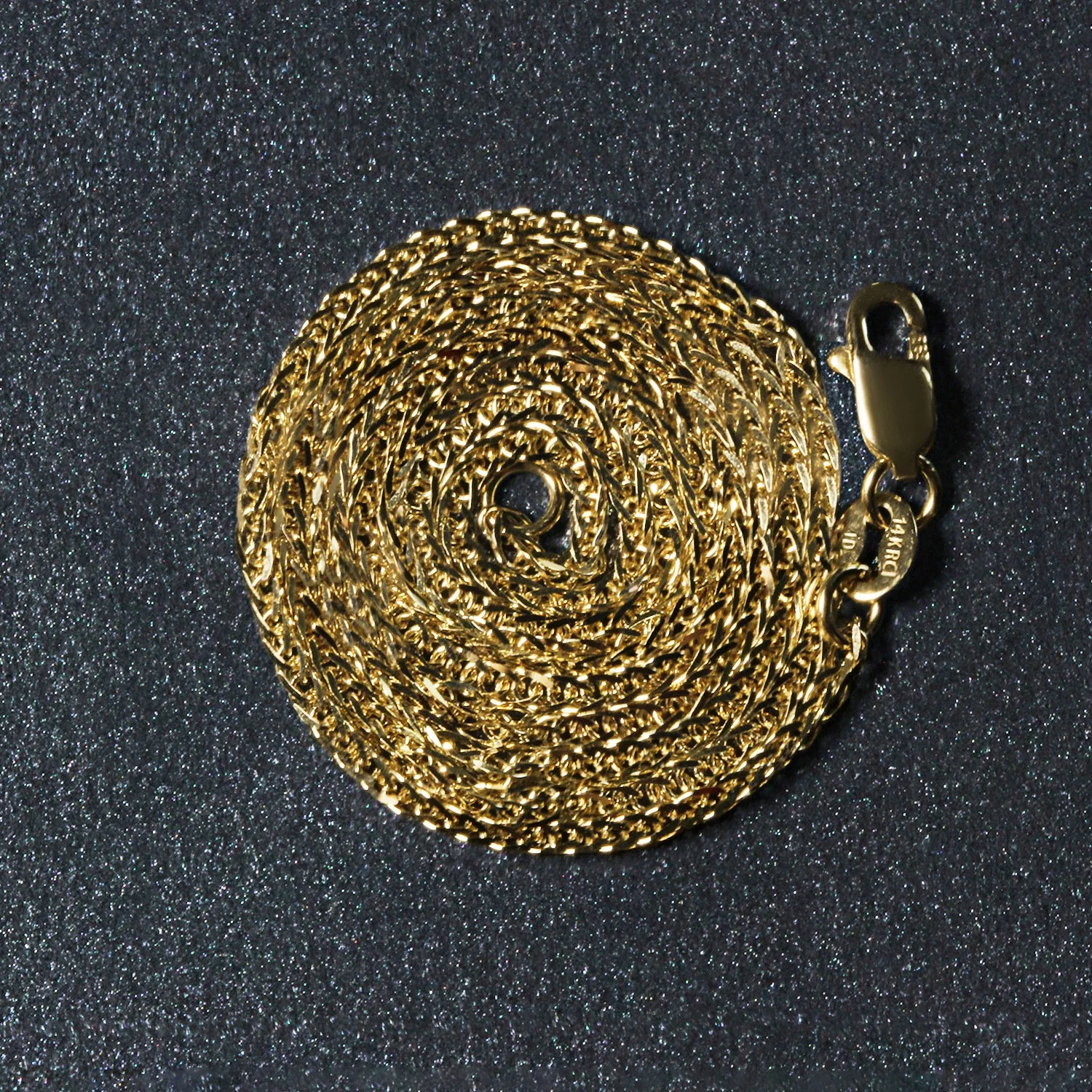14k 1.8mm Yellow Gold Square Wheat Chain - Image 4