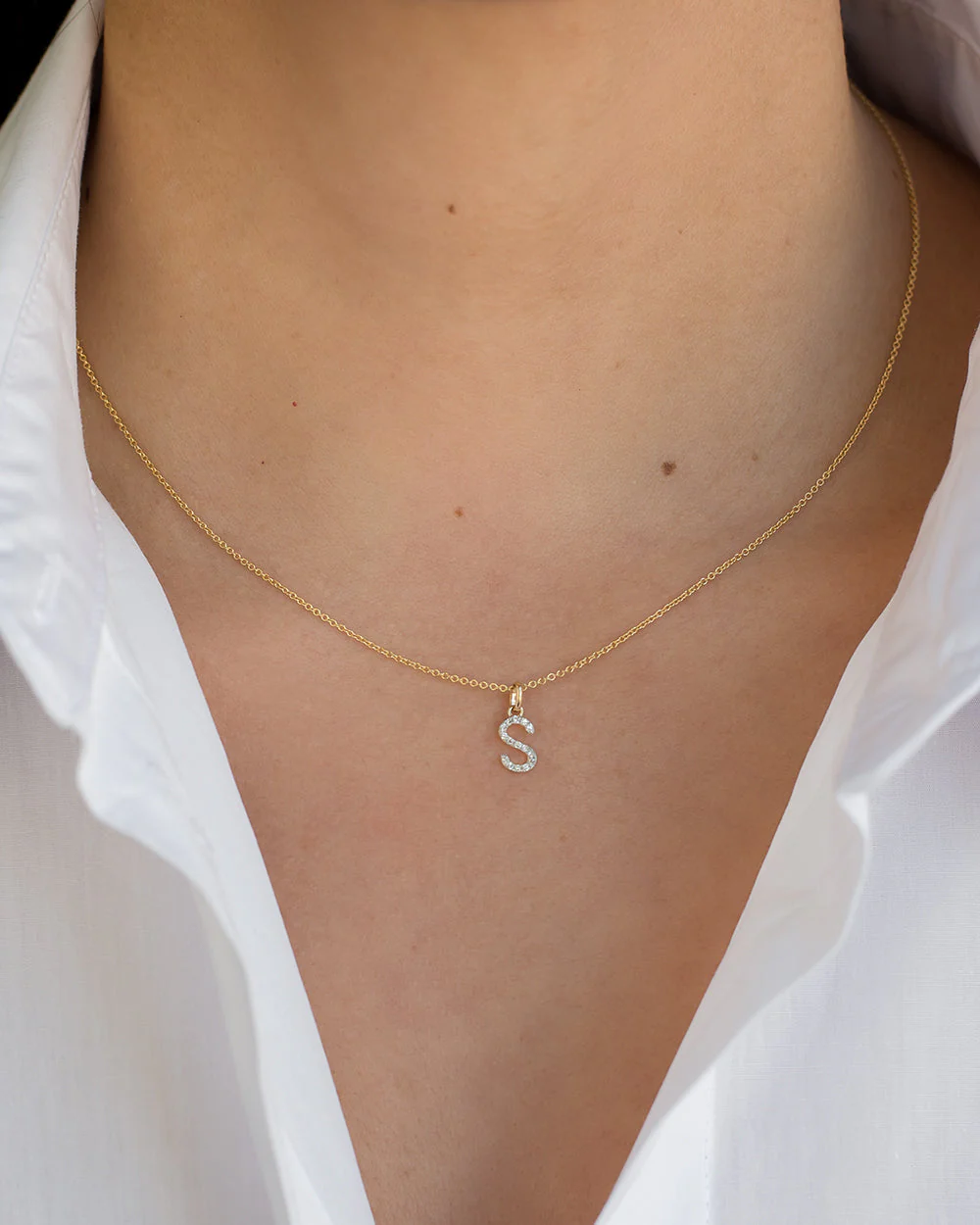 Zoe Lev Jewelry 14k Diamond Initial Pendant - Image 2