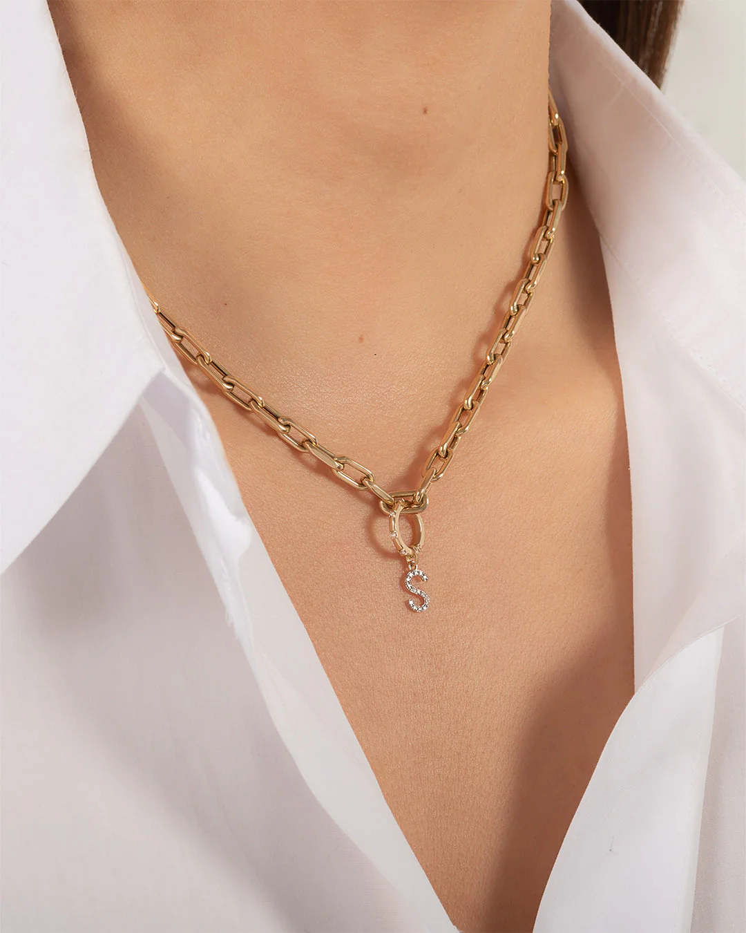 Zoe Lev Jewelry 14k Diamond Initial Pendant - Image 3