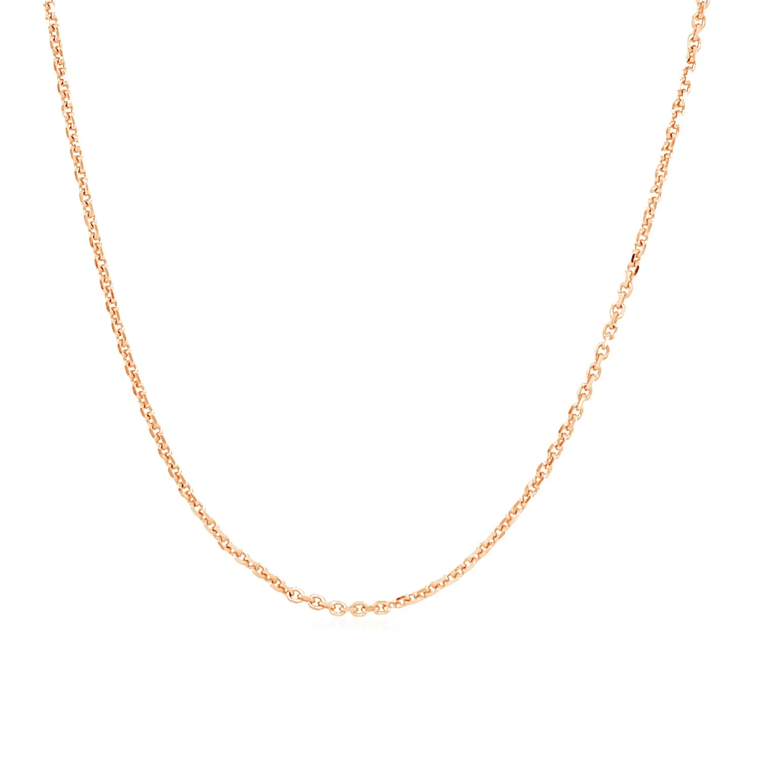 14k Rose Gold Adjustable Cable Chain 0.9mm - Image 2