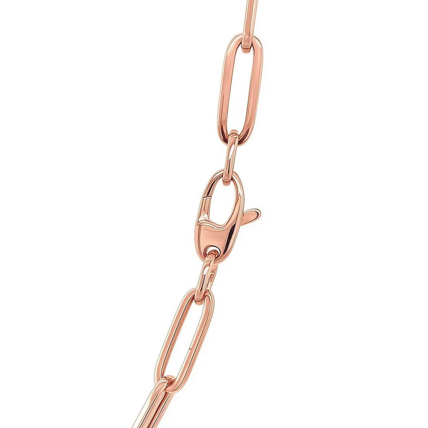 14K Rose Gold Bold Paperclip Chain (4.2 mm) - Image 18