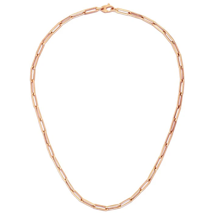 14K Rose Gold Bold Paperclip Chain (4.2 mm) - Image 3
