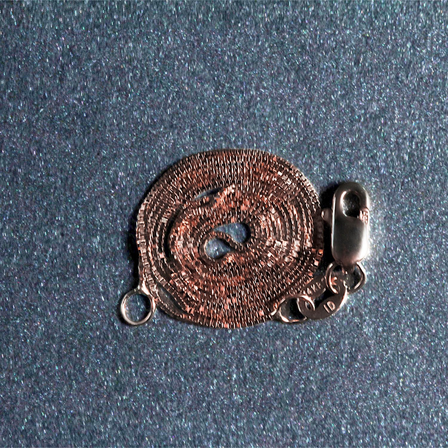 14k Rose Gold Classic Box Chain 0.4mm - Image 6
