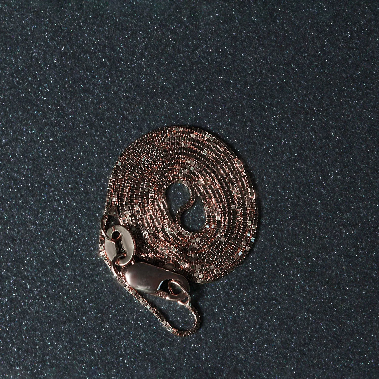 14k Rose Gold Classic Box Chain 0.6mm - Image 16