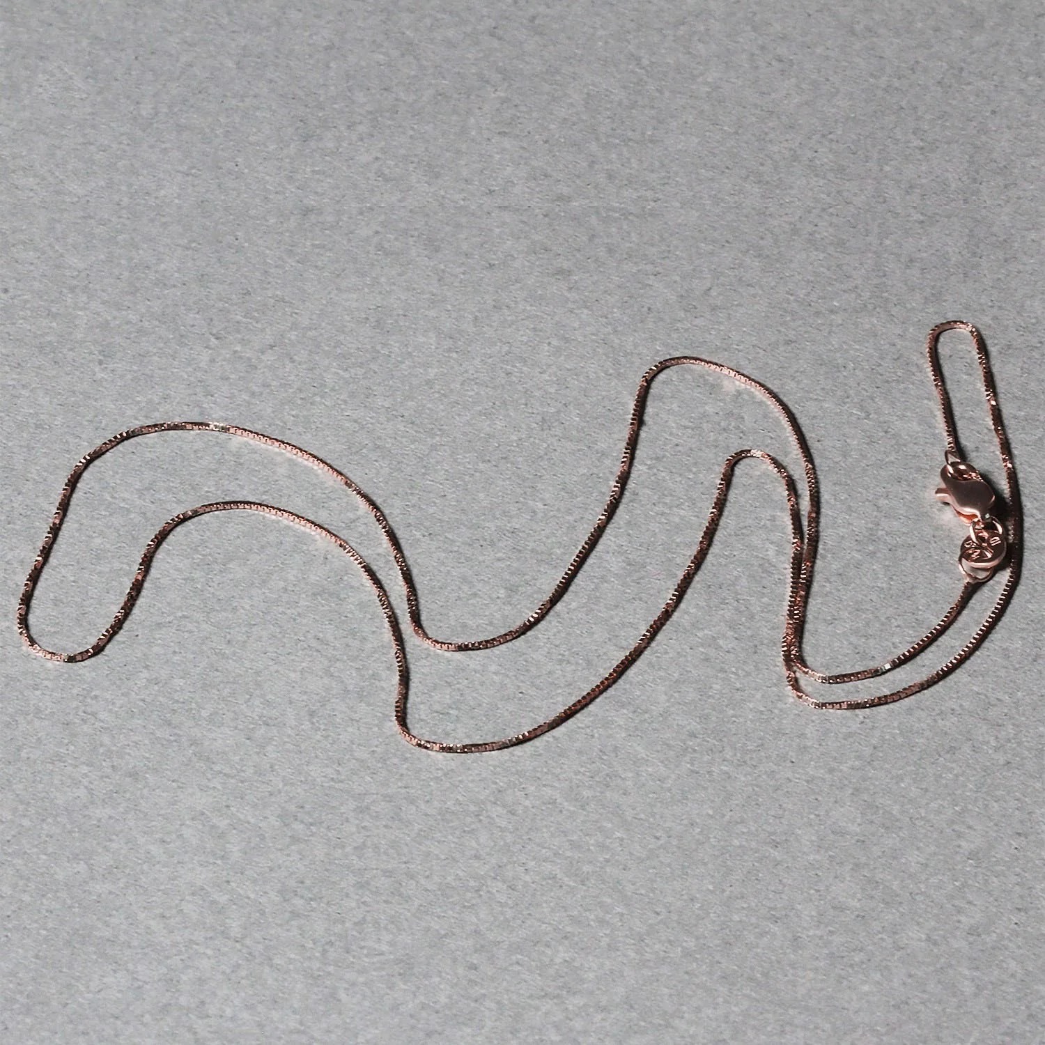 14k Rose Gold Classic Box Chain 0.6mm - Image 24