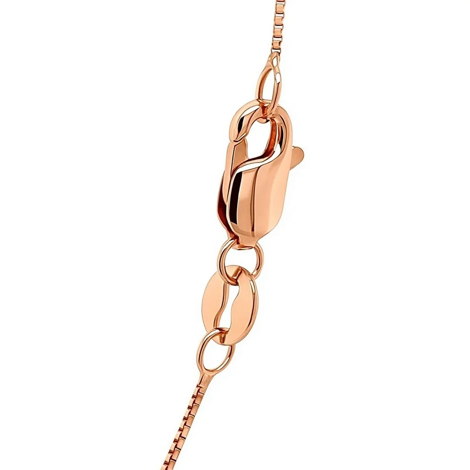 14k Rose Gold Classic Box Chain 0.6mm - Image 34