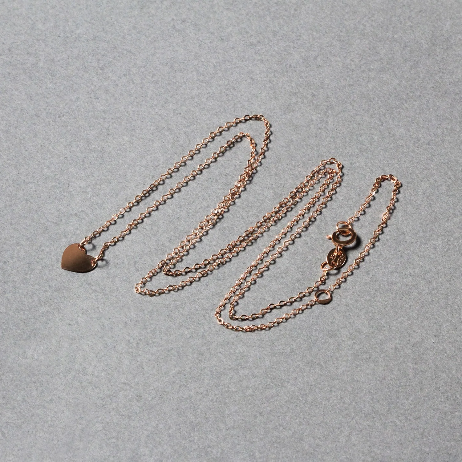 14k Rose Gold Polished Mini Heart Necklace - Image 9