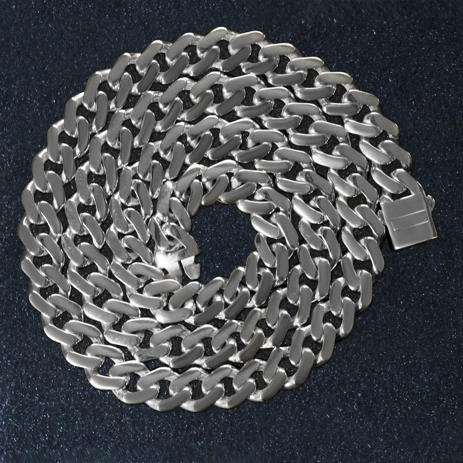14k White Gold 22 inch Polished Curb Chain Necklace - Image 18