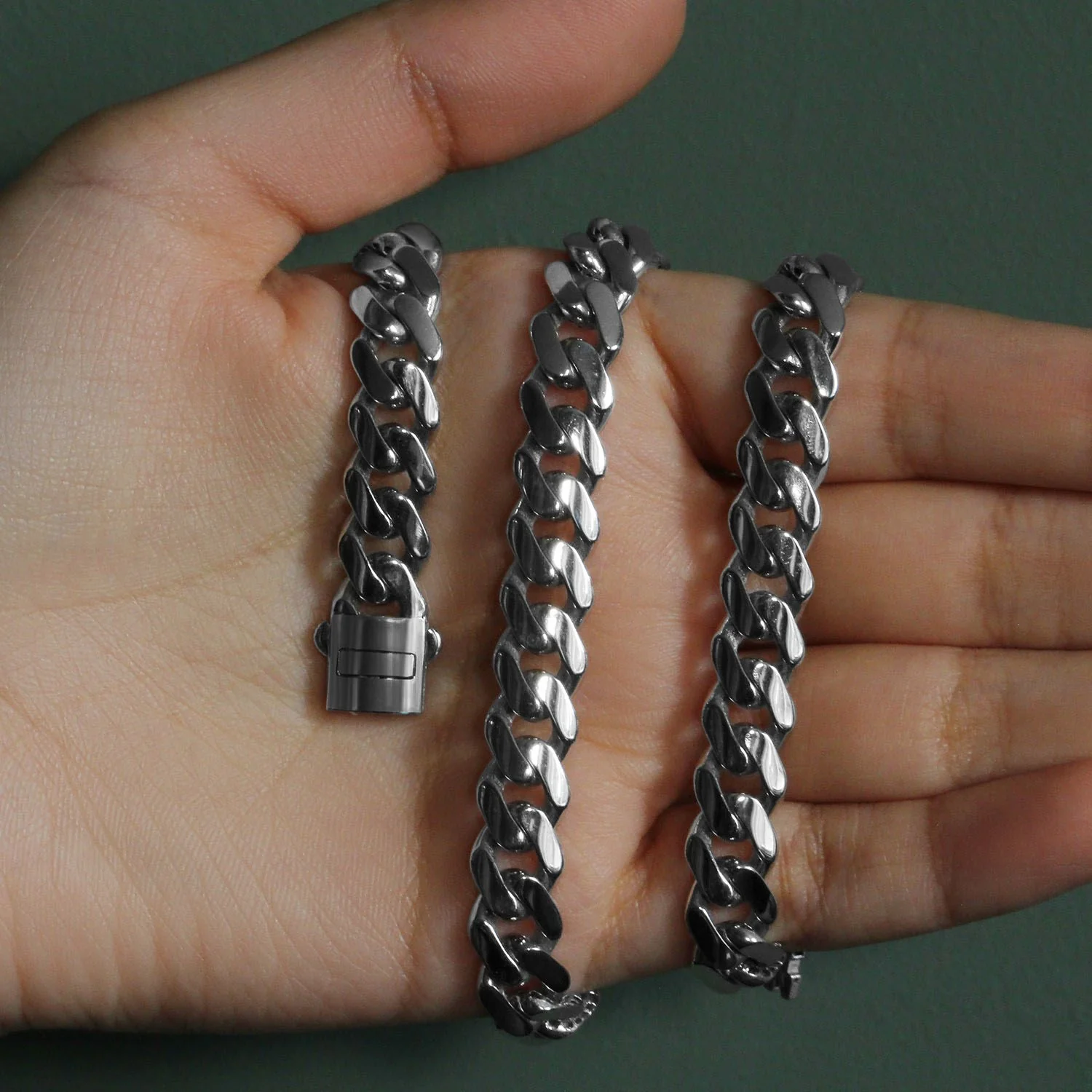 14k White Gold 22 inch Polished Curb Chain Necklace - Image 23