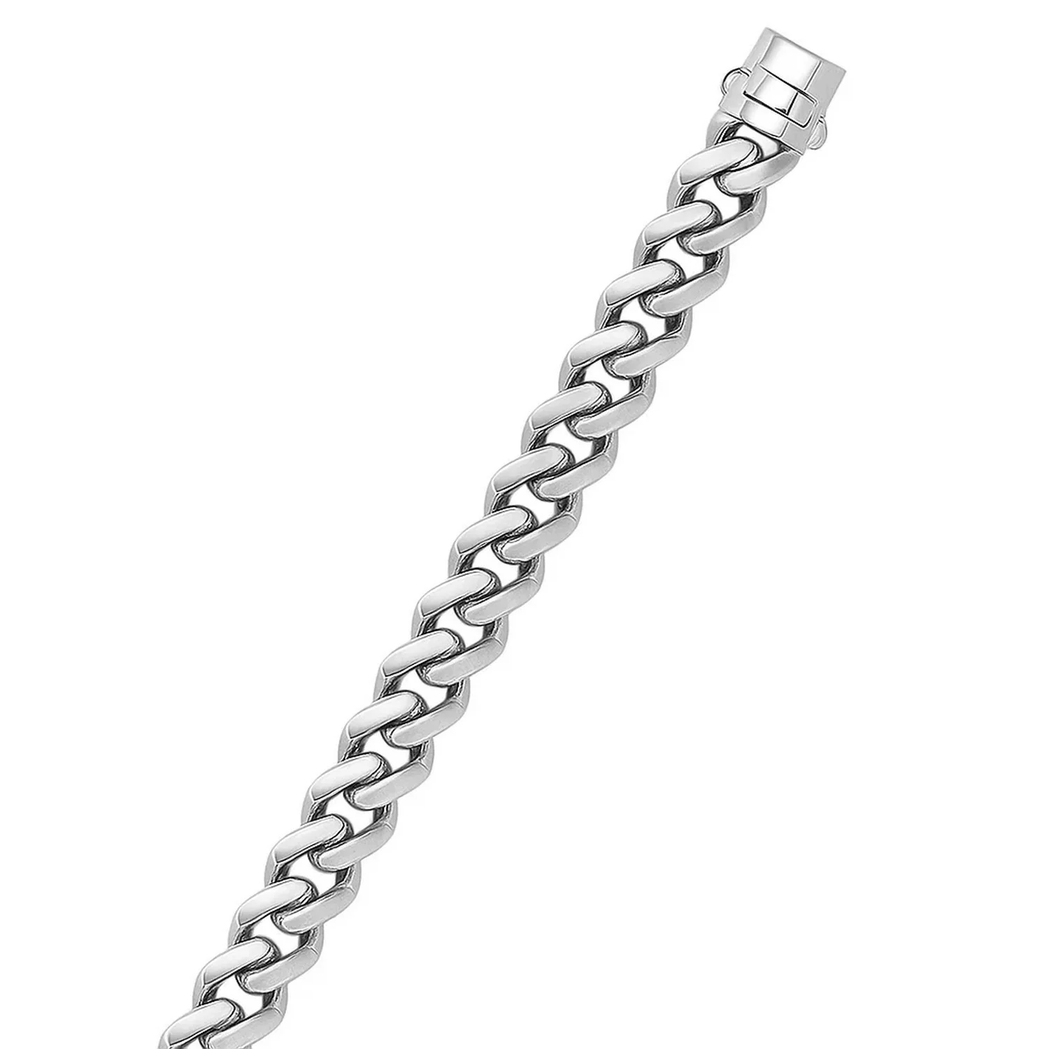 14k White Gold 22 inch Polished Curb Chain Necklace - Image 25
