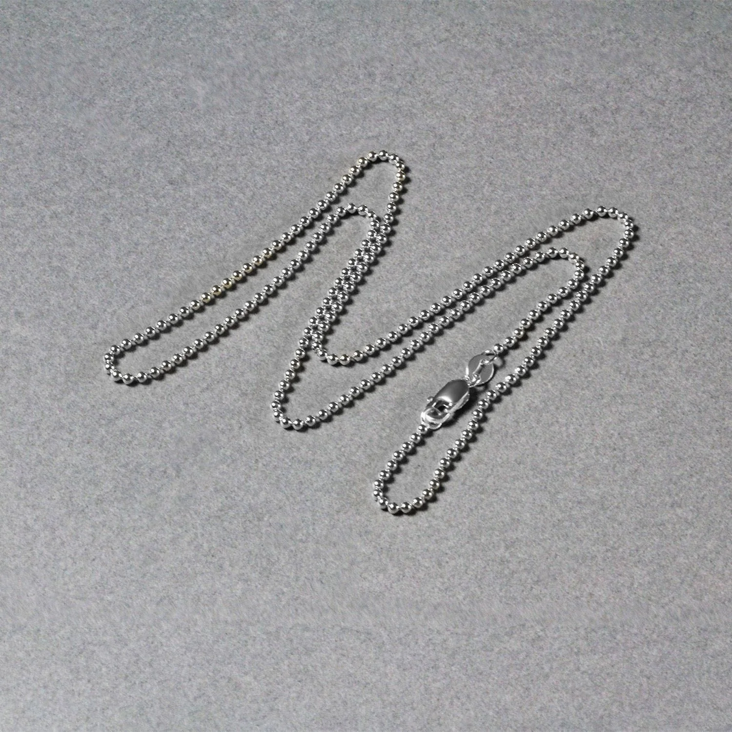 14k White Gold Bead Chain 1.5mm - Image 20