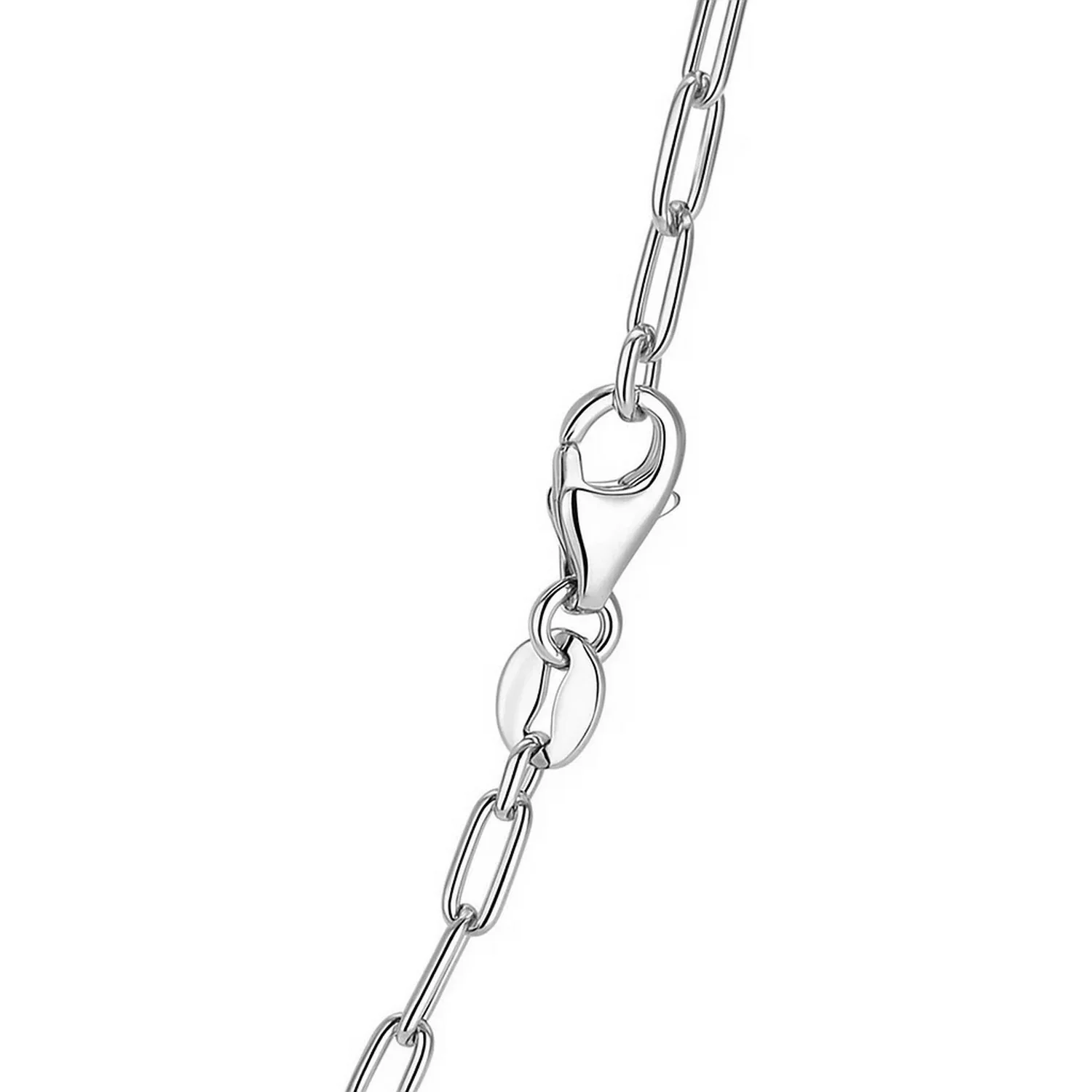 14K White Gold Delicate Paperclip Chain (2.1mm) - Image 25