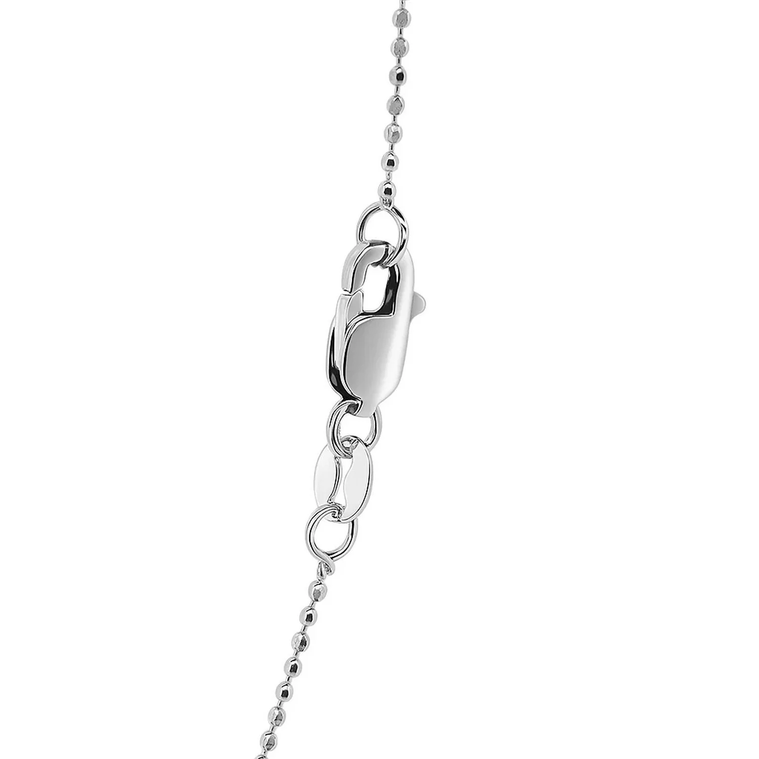 14k White Gold Diamond Cut Bead Chain 1.0mm - Image 21