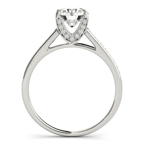 14k White Gold Diamond Engagement Ring With Cathedral Design (1 1/3 cttw) - Image 2