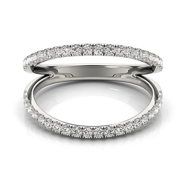 14k White Gold Diamond Split Band Ring (1/4 cttw) - Image 2