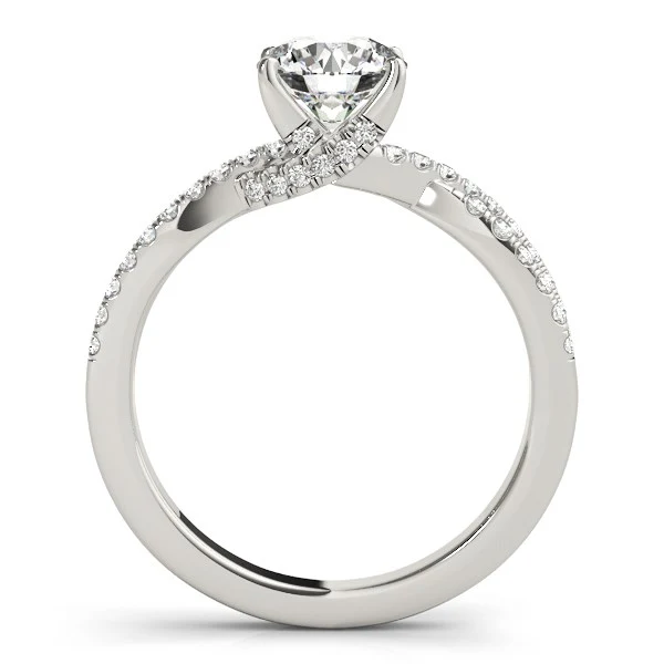 14k White Gold Fancy Prong Split Shank Diamond Engagement Ring (1 1/4 cttw) - Image 2