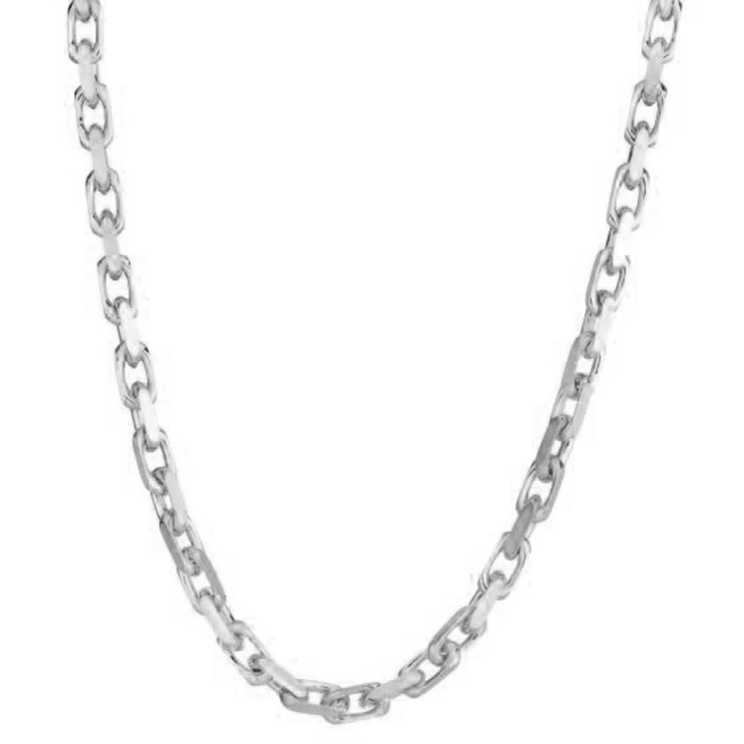 14k White Gold French Cable Link Chain 4.8 mm - Image 11