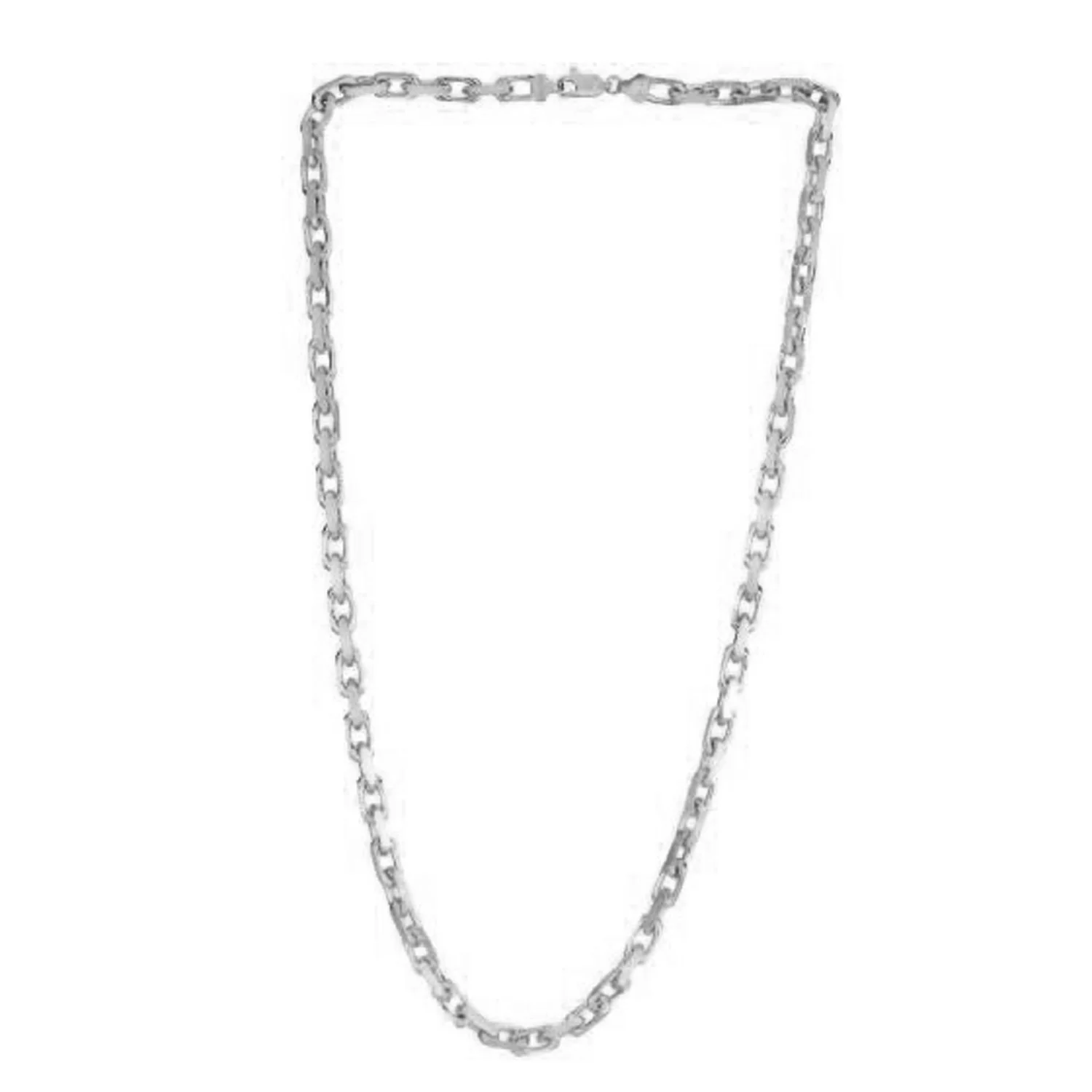 14k White Gold French Cable Link Chain 4.8 mm - Image 16