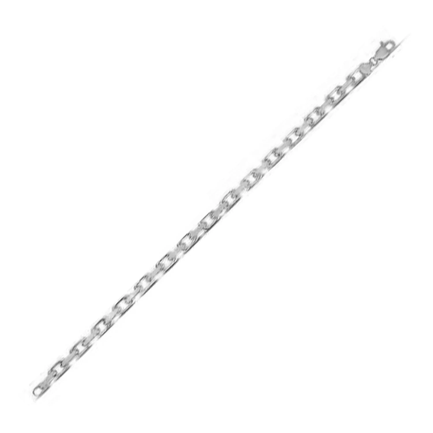 14k White Gold French Cable Link Chain 4.8 mm - Image 2
