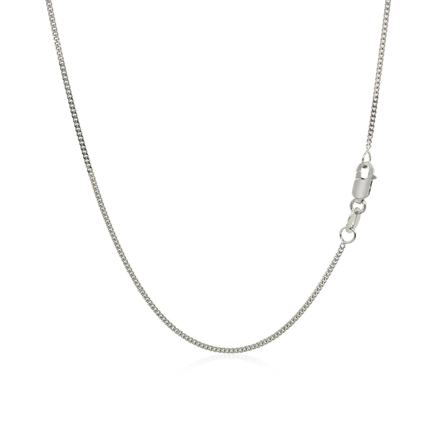 14k White Gold Gourmette Chain 1.0mm - Image 15