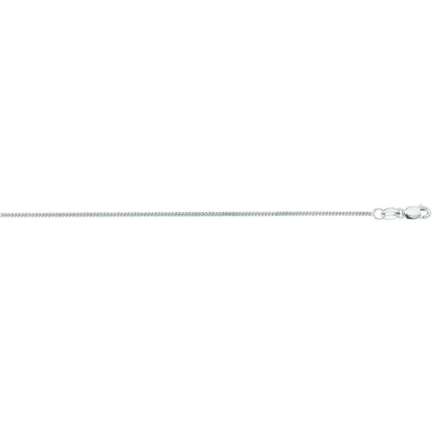 14k White Gold Gourmette Chain 1.0mm - Image 29