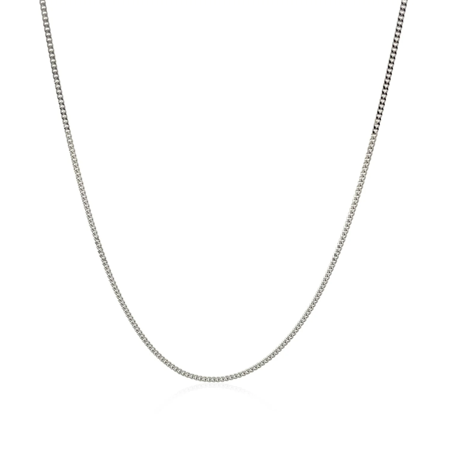 14k White Gold Gourmette Chain 1.0mm - Image 7