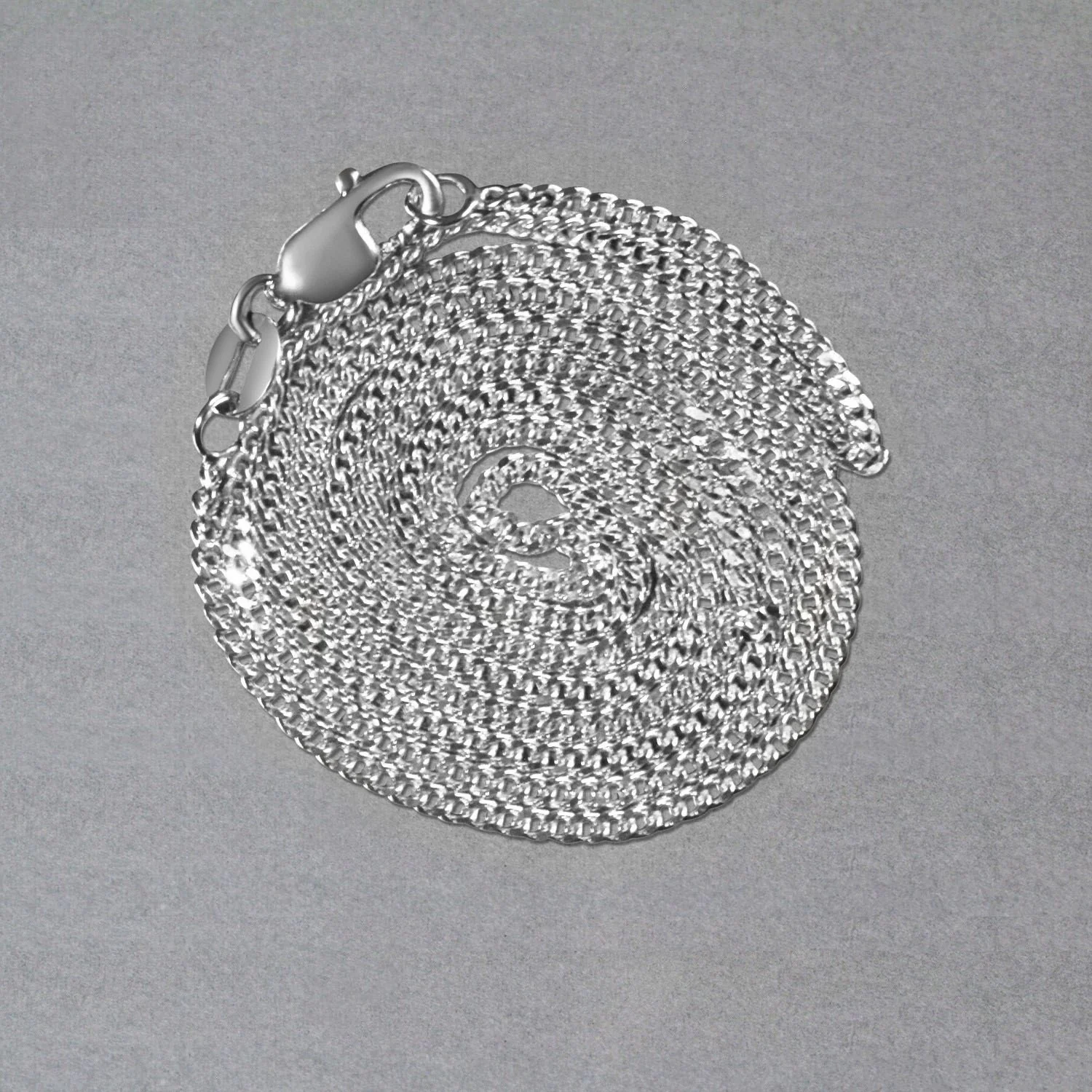 14k White Gold Gourmette Chain 1.5mm - Image 21