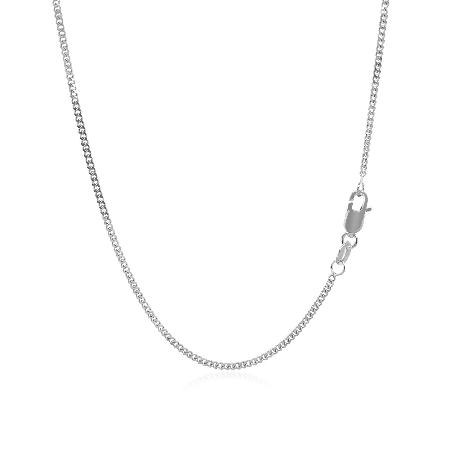 14k White Gold Gourmette Chain 1.5mm - Image 9