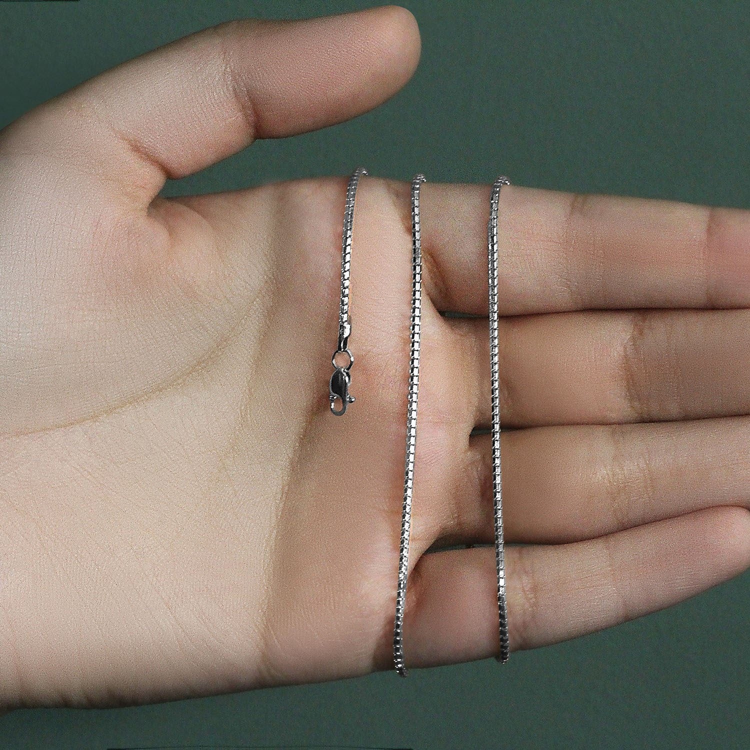 14k White Gold Ice Chain 1.3mm - Image 30