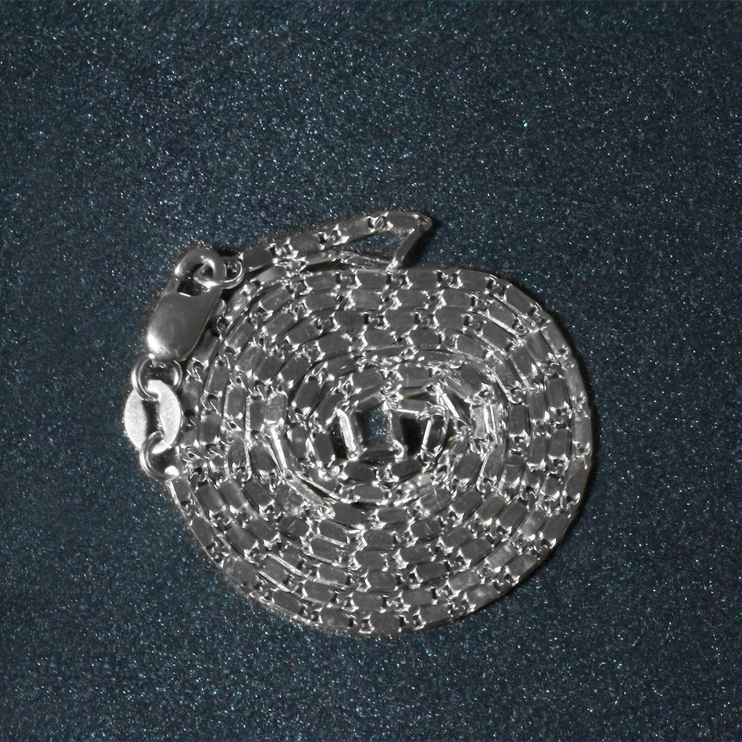 14k White Gold Lumina Pendant Chain 1.0mm - Image 6