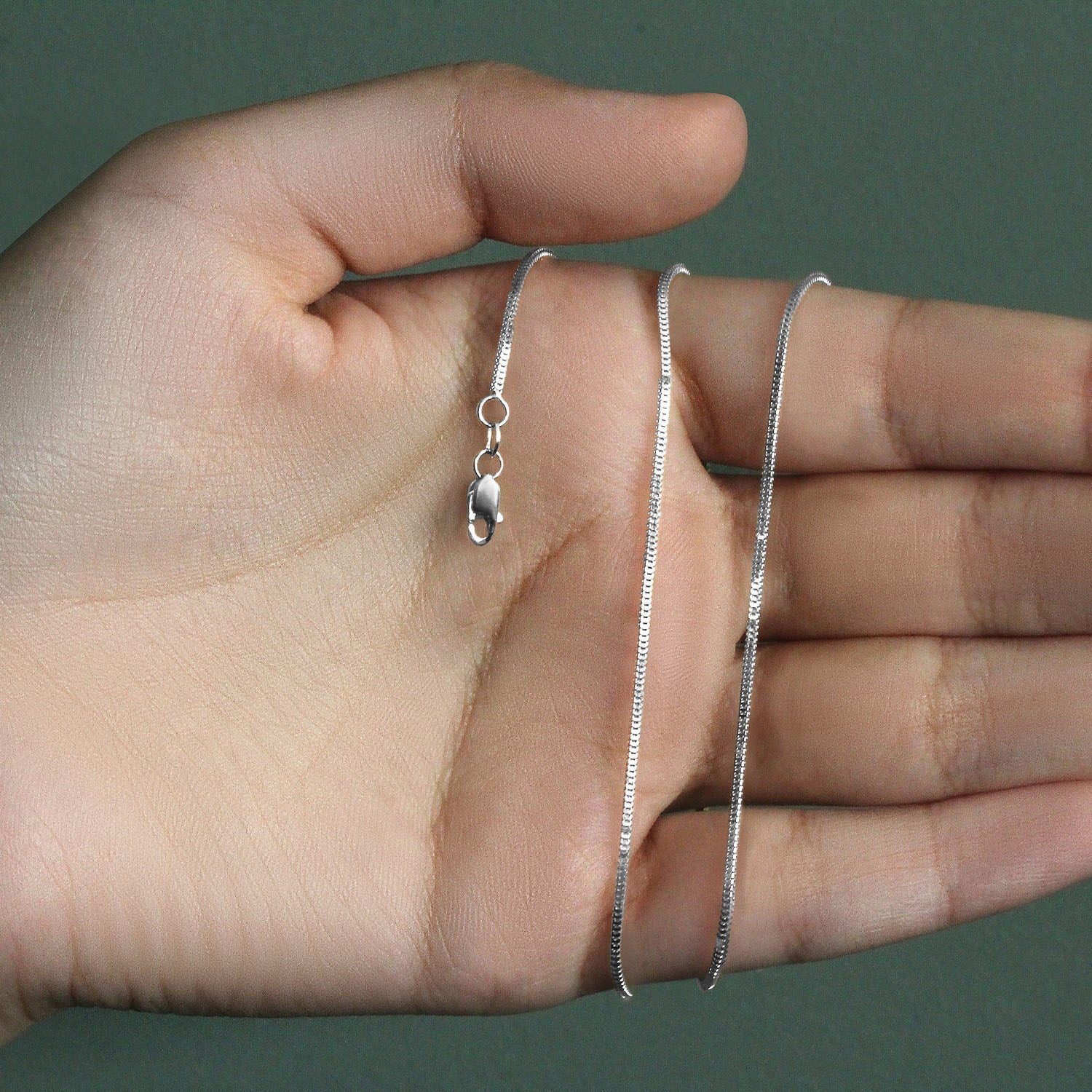 14k White Gold Milano Chain 1.1mm - Image 20