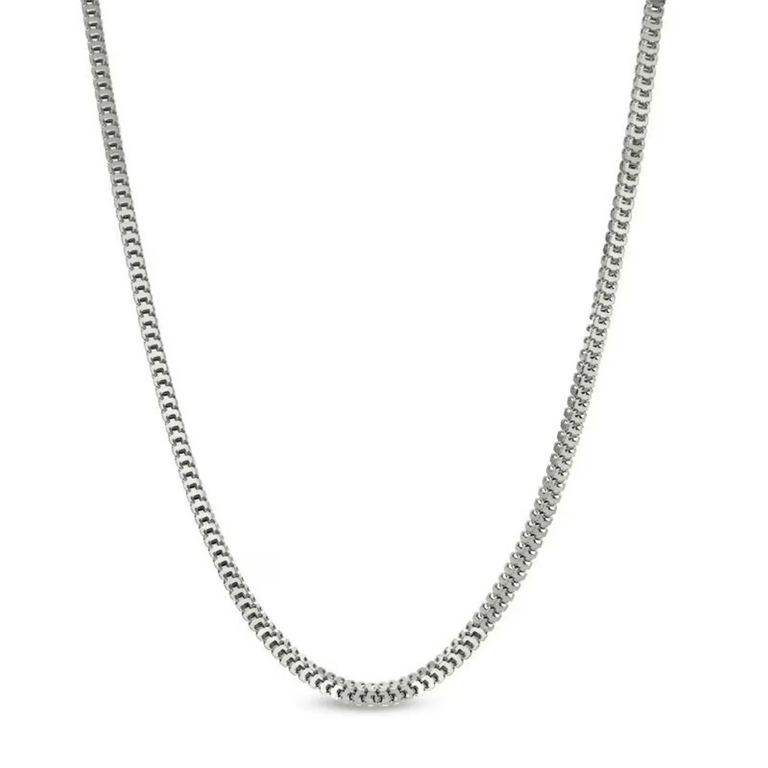 14k White Gold Milano Chain 1.1mm - Image 3