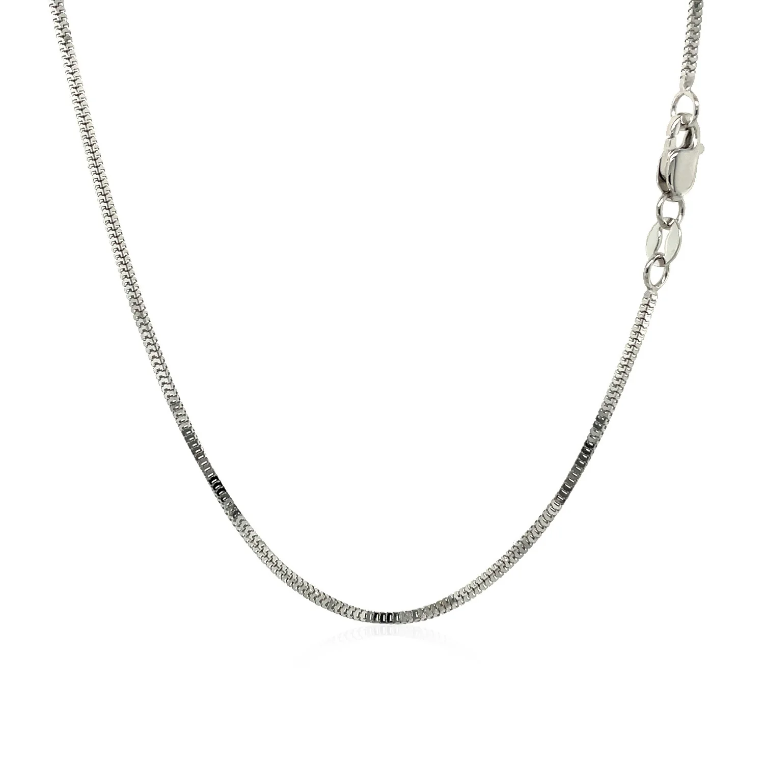 14k White Gold Milano Chain 1.1mm - Image 9