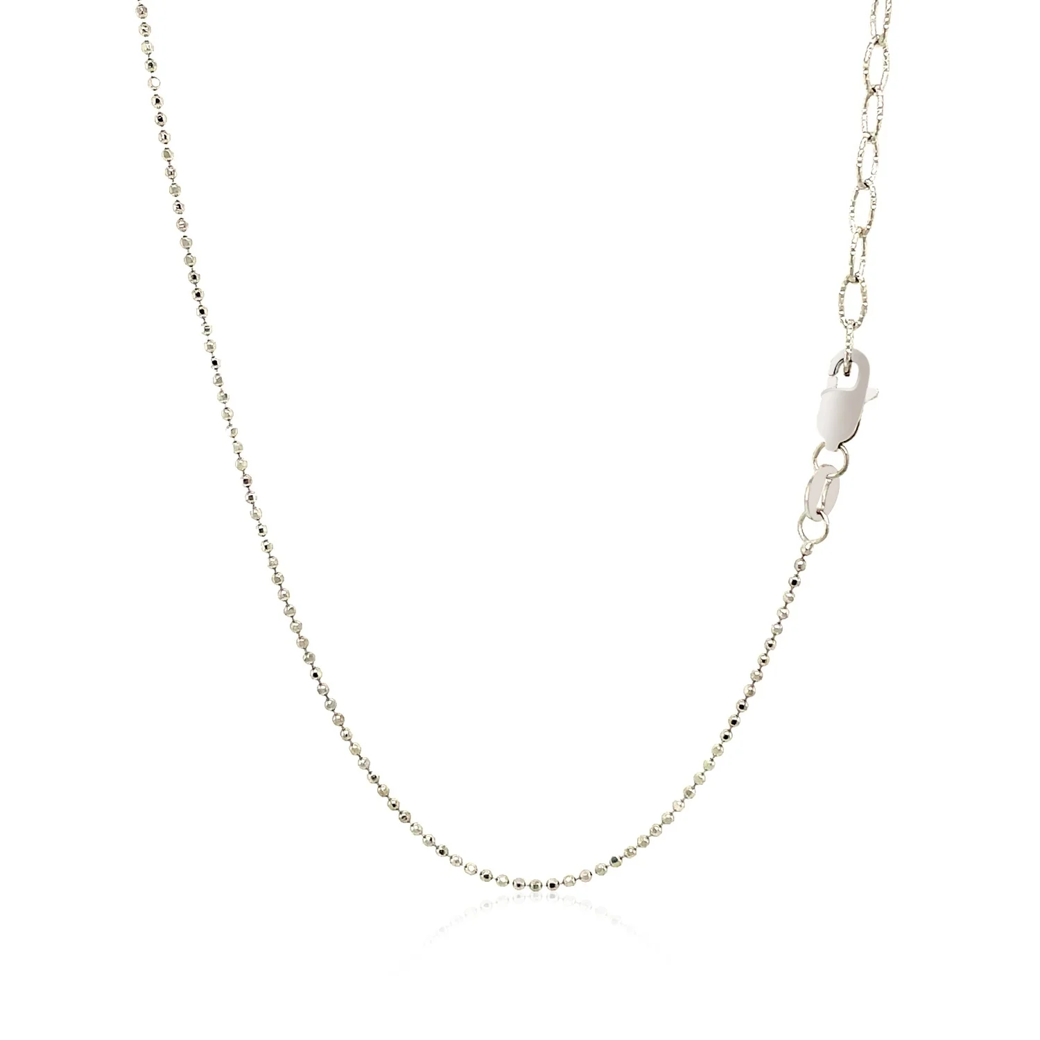 14k White Gold Necklace with Round Diamond Charms - Image 12