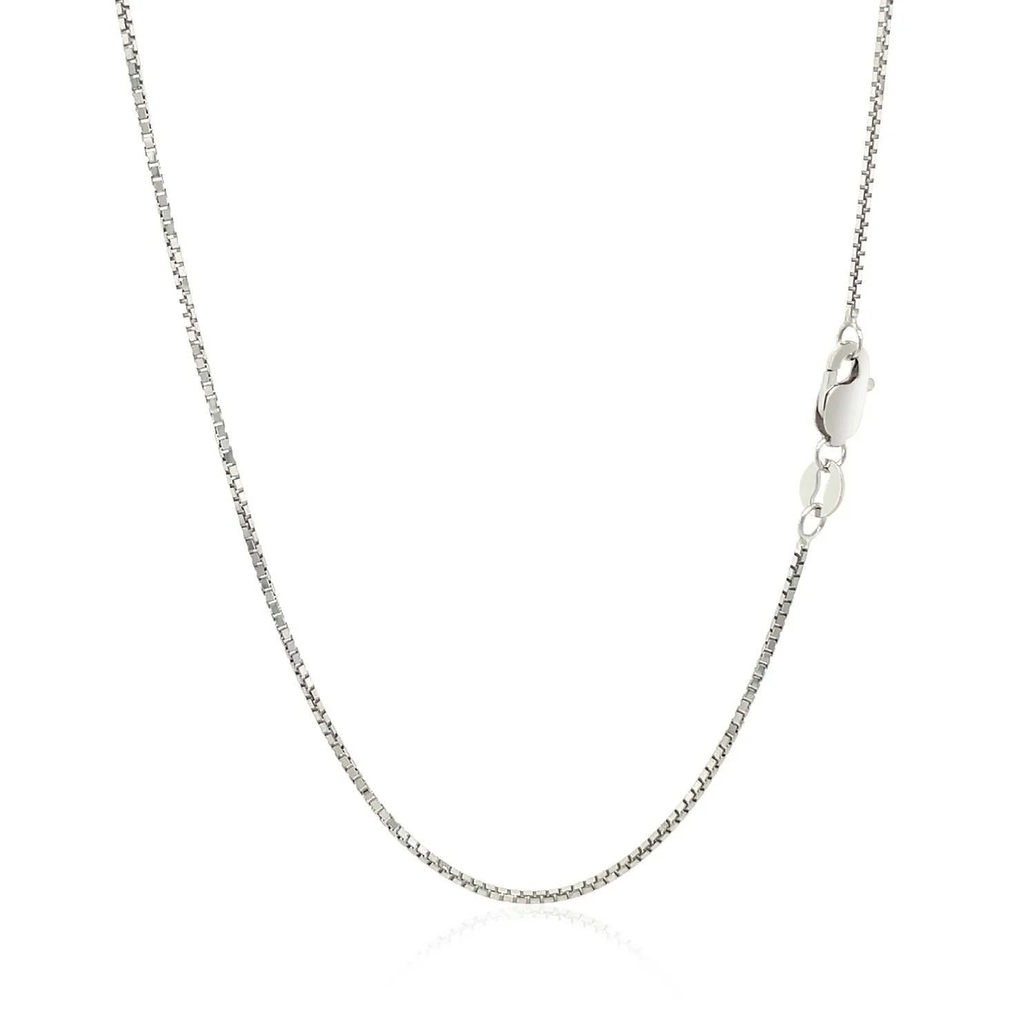 14k White Gold Octagonal Box Chain 1.0mm - Image 3
