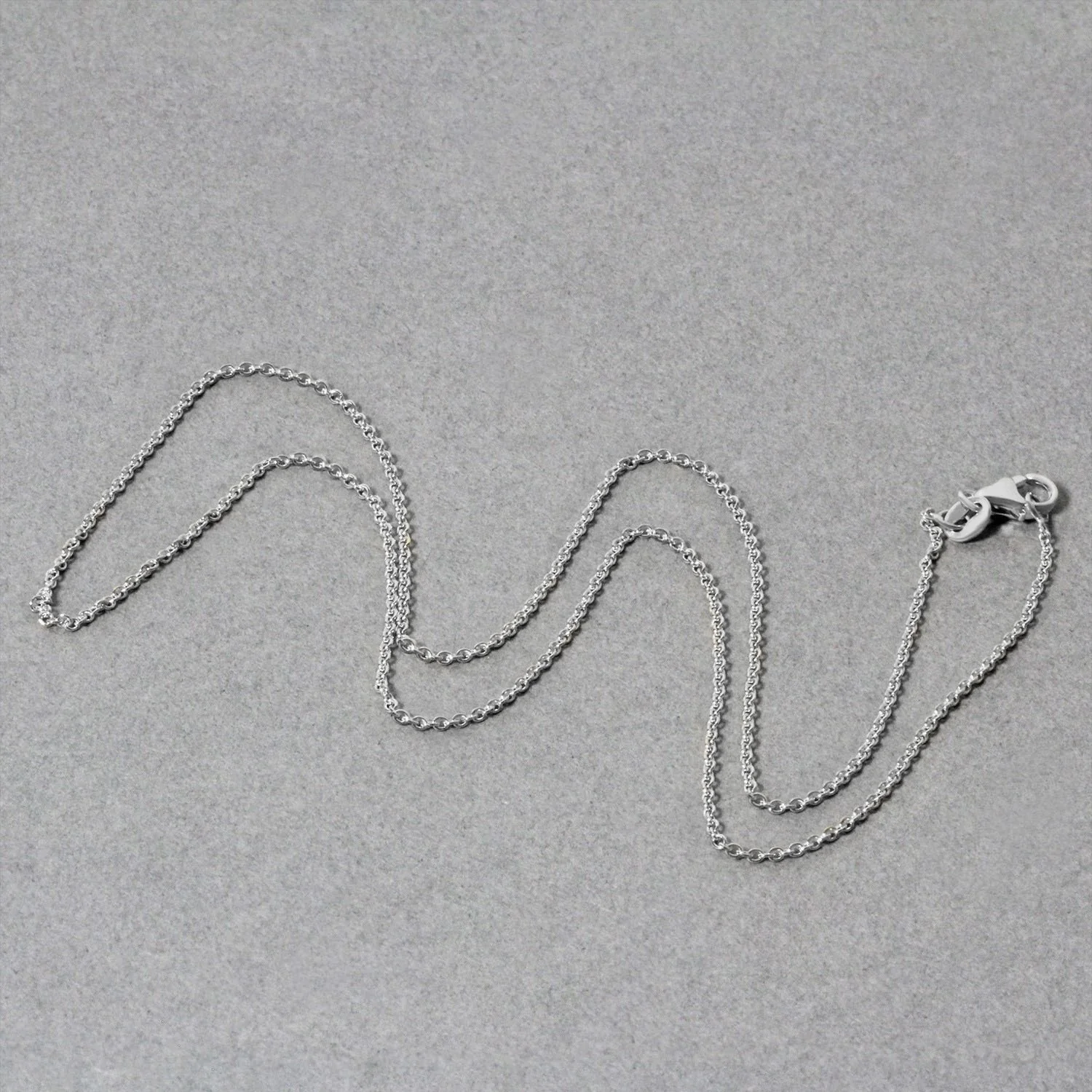 14k White Gold Round Cable Link Chain 1.2mm - Image 17
