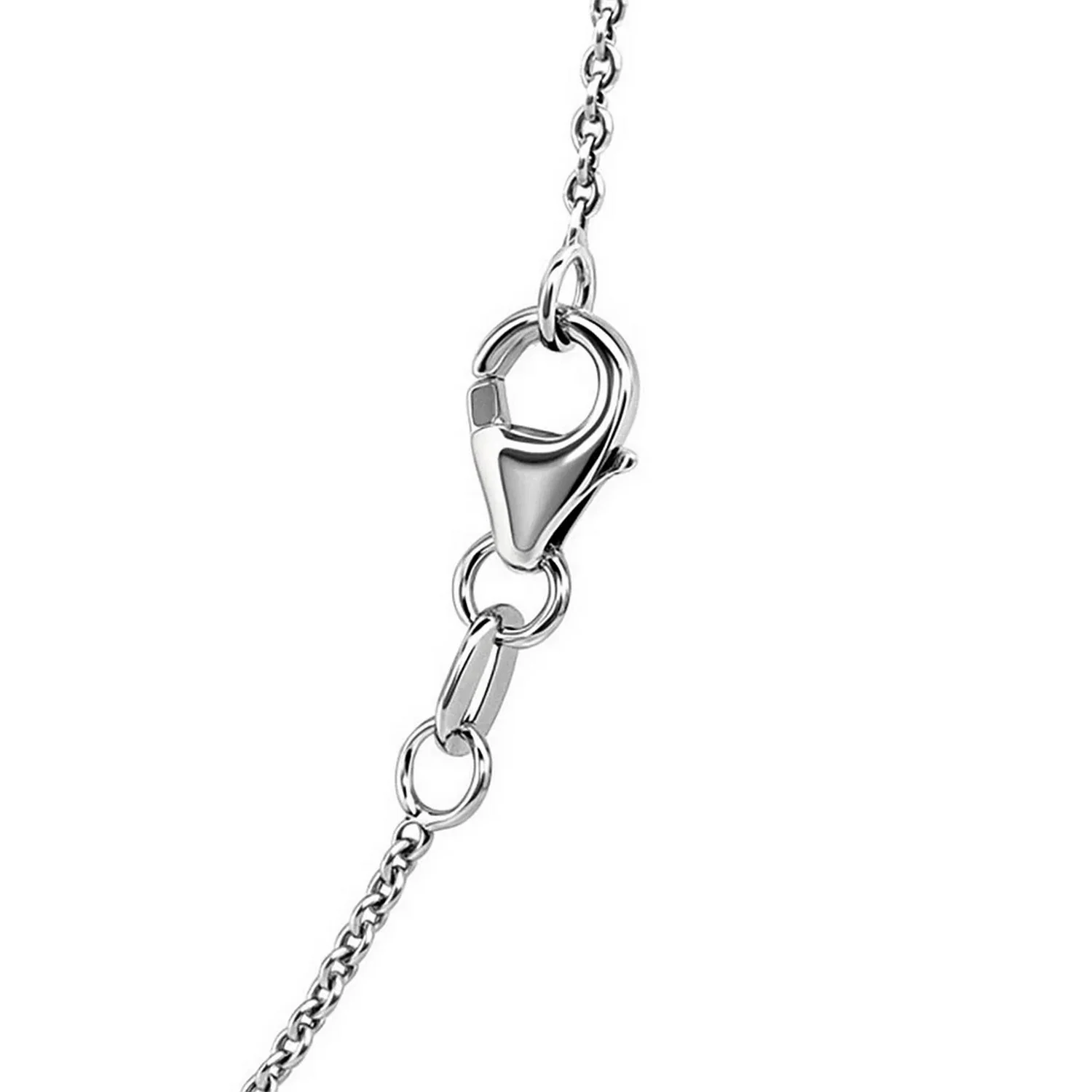 14k White Gold Round Cable Link Chain 1.2mm - Image 9