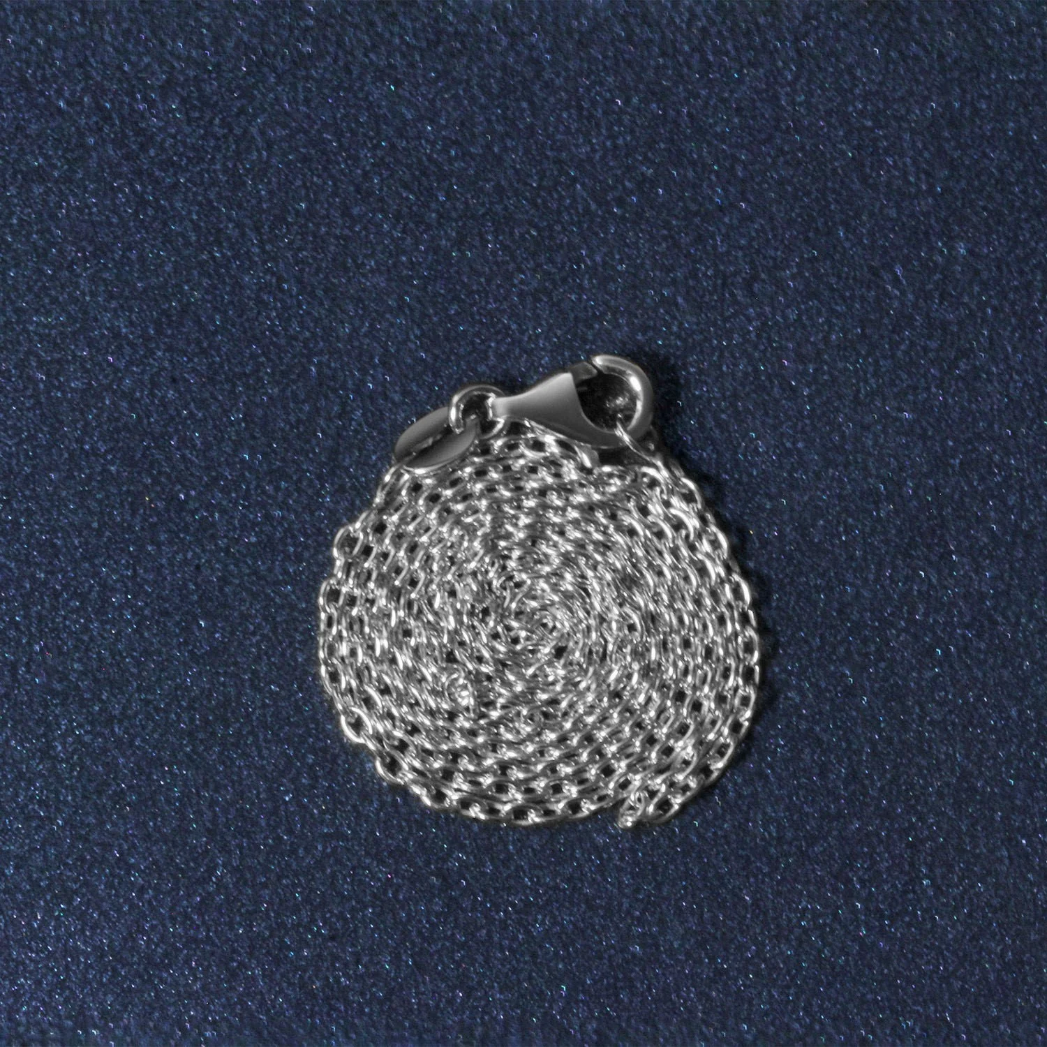 14k White Gold Round Cable Link Chain 1.5mm - Image 12