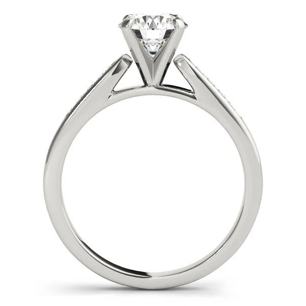 14k White Gold Single Row Diamond Engagement Ring (1 cttw) - Image 2